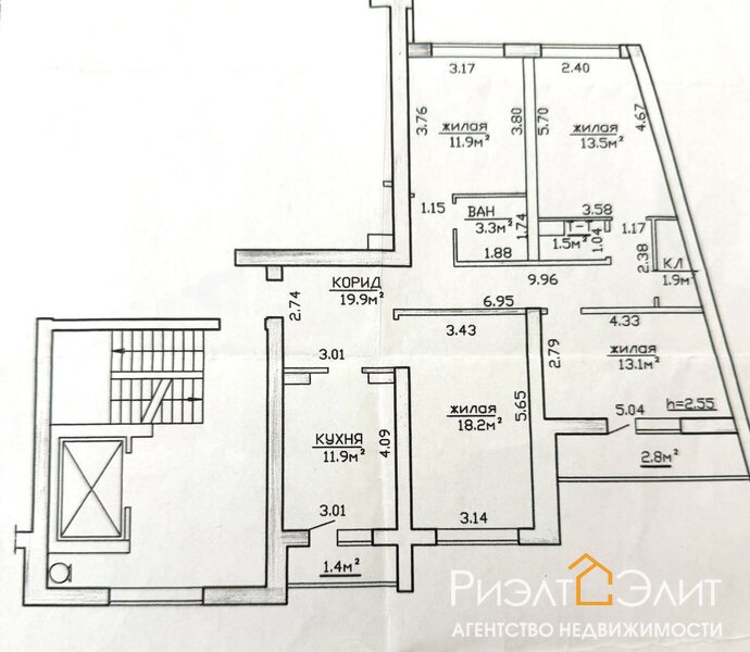 4-х комнатная квартира
